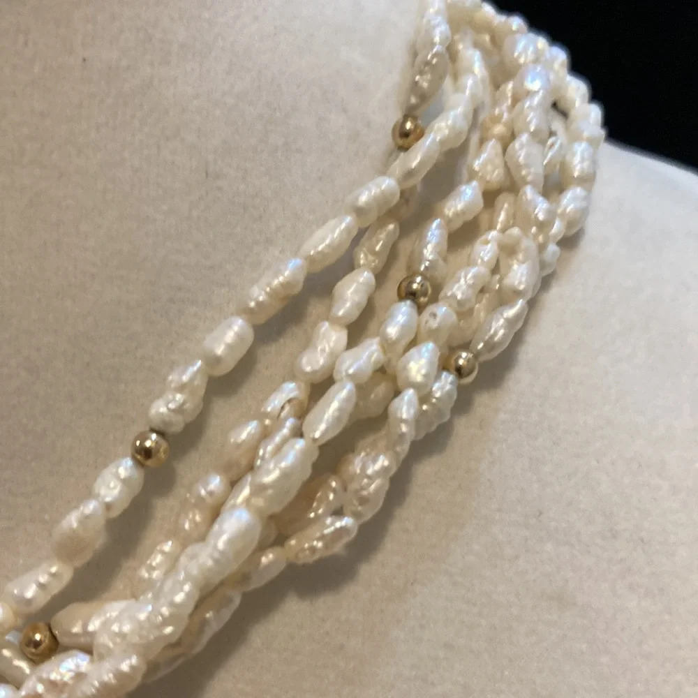 Rice Pearls 14k - Picture 11 of 15